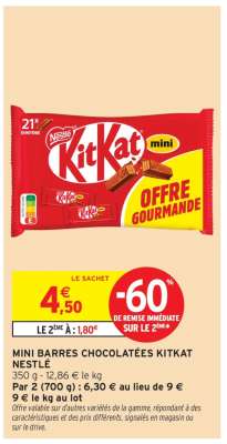 Mini Barres Chocolatées KitKat Nestlé