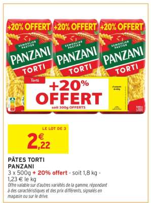 Pâtes Torti Panzani