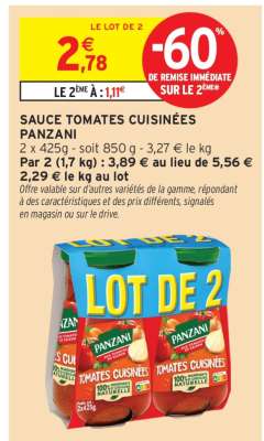SAUCE TOMATES CUISINÉES PANZANI