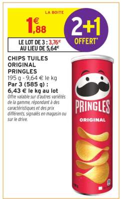 Chips Tuiles Original Pringles