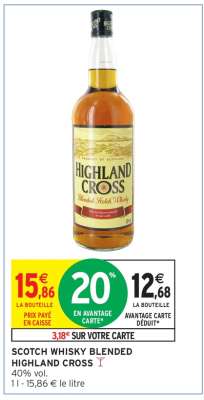 SCOTCH WHISKY BLENDED HIGHLAND CROSS