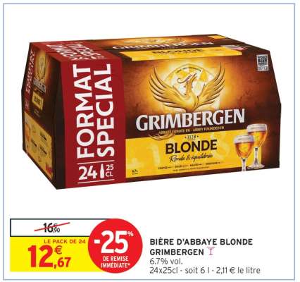 BIÈRE D'ABBAYE BLONDE GRIMBERGEN