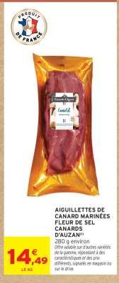 AIGUILLETTES DE CANARD MARINÉES FLEUR DE SEL CANARDS D'AUZAN