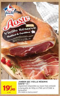 JAMBON SEC VIEILLE RÉSERVE