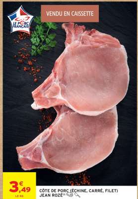 CÔTE DE PORC (ÉCHINE, CARRÉ, FILET) JEAN ROZÉ