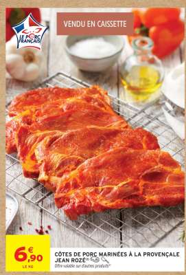 Côtes de porc marinées à la provençale