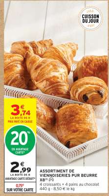 Assortiment de Viennoiseries Pur Beurre