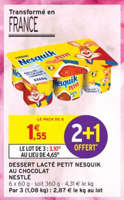 Dessert Lacté Petit Nesquik au Chocolat