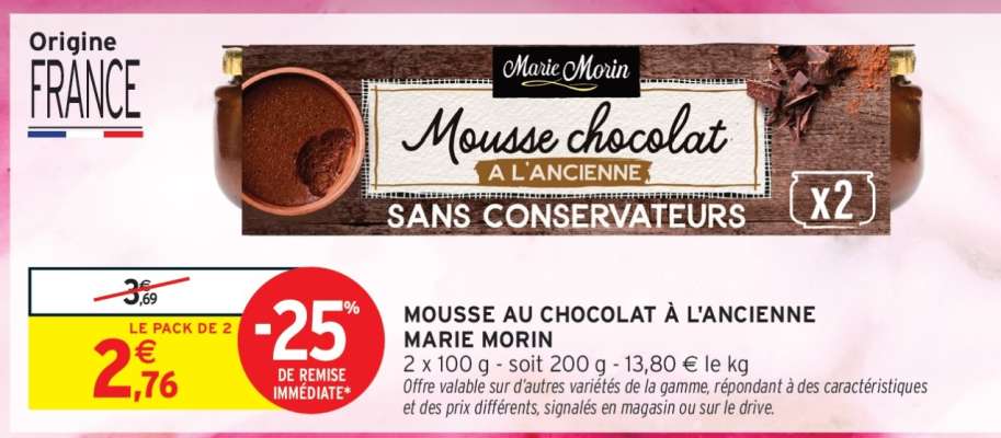 Mousse Au Chocolat À L'ancienne Marie Morin