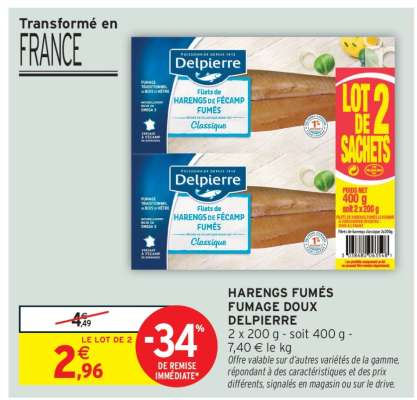 Harengs Fumés Fumage Doux Delpierre