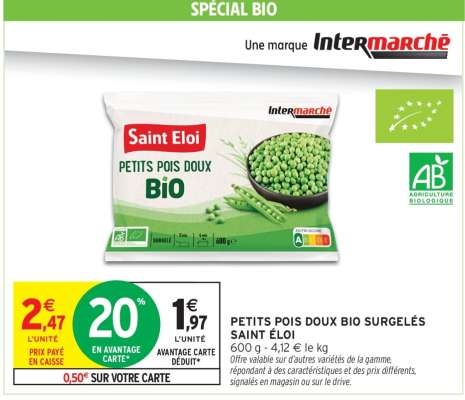 PETITS POIS DOUX BIO SURGELÉS SAINT ÉLOI