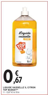 LIQUIDE VAISSELLE 1L CITRON TOP BUDGET
