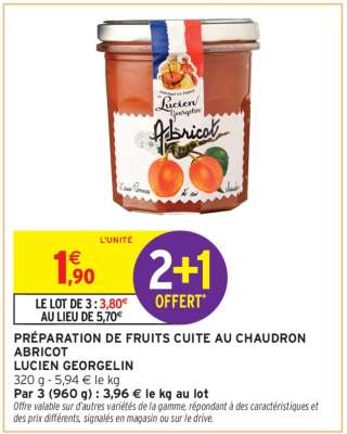 PRÉPARATION DE FRUITS CUITE AU CHAUDRON ABRICOT