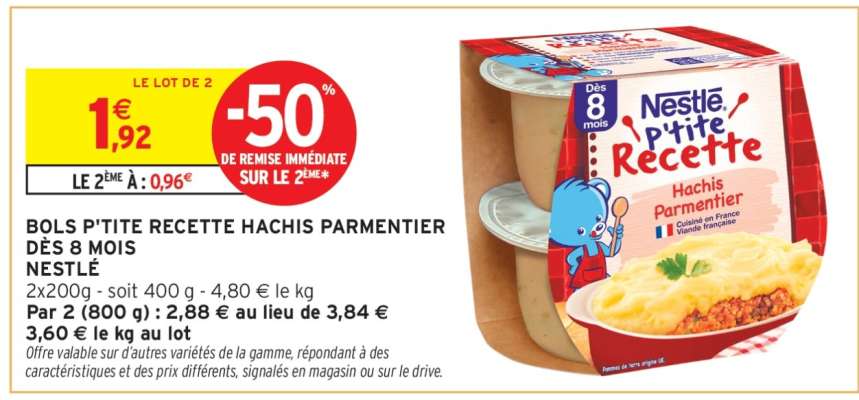 Bols P'tite Recette Hachis Parmentier dès 8 mois