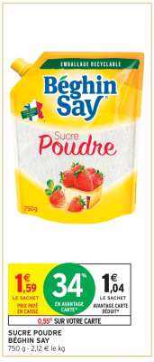 Sucre Poudre Beghin Say