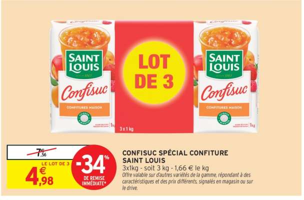 CONFISUC SPÉCIAL CONFITURE SAINT LOUIS