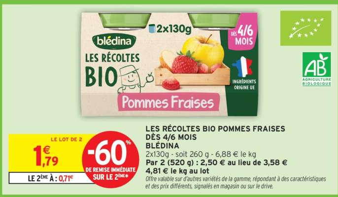 LES RÉCOLTES BIO POMMES FRAISES