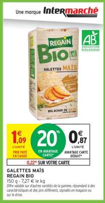 GALETTES MAÏS REGAIN BIO
