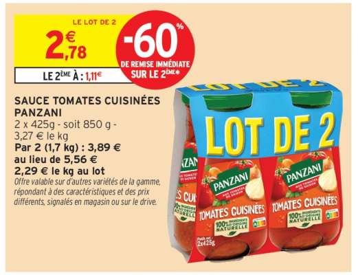 SAUCE TOMATES CUISINÉES PANZANI