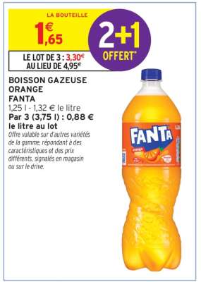 Boisson gazeuse orange Fanta