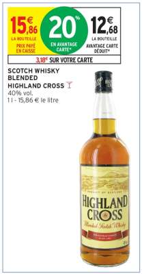 SCOTCH WHISKY BLENDED HIGHLAND CROSS