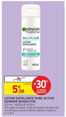 Lotion Exfoliante Pure Active Garnier Skinactive