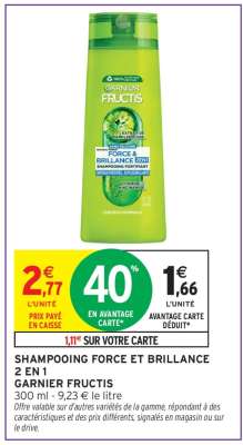 SHAMPOOING FORCE ET BRILLANCE 2 EN 1 GARNIER FRUCTIS