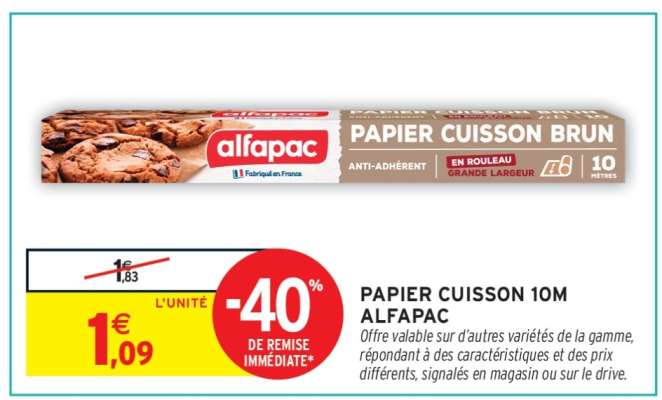 Papier Cuisson 10m Alfapac
