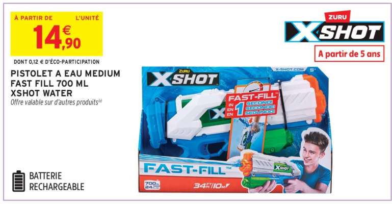 Pistolet à Eau Medium Fast Fill 700 ml XShot Water