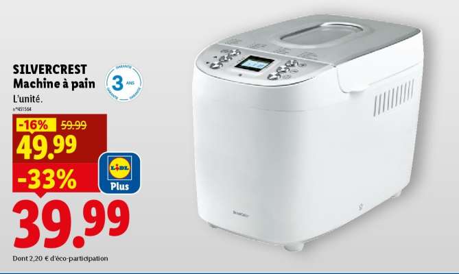 SilverCrest Machine à pain