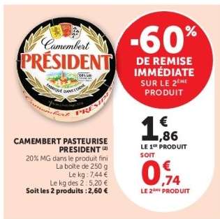 Camembert Pasteurisé Président