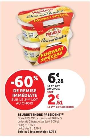 Beurre Tendre Président