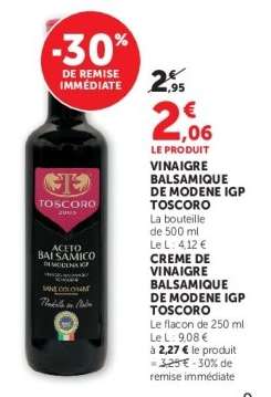 VINAIGRE BALSAMIQUE DE MODÈNE IGP TOSCORO