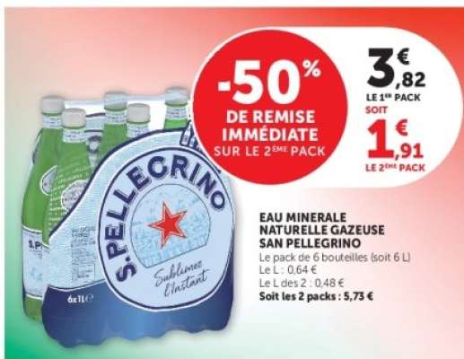 Eau Minérale Naturelle Gazeuse 'San Pellegrino'