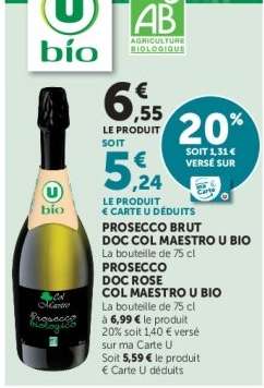 PROSECCO BRUT DOC COL MAESTRO U BIO