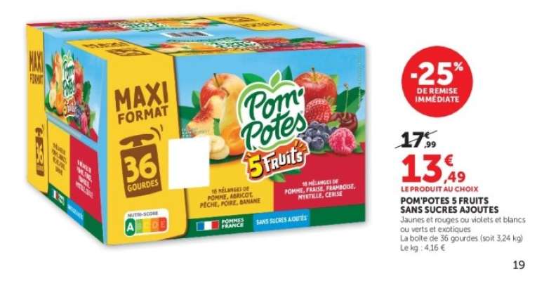 POMPOTES 5 FRUITS SANS SUCRES AJOUTÉS