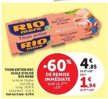 THON ENTIER MSC HUILE D'OLIVE RIO MARE