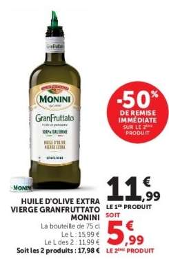 Huile d'Olive Extra Vierge Granfruttato Monini