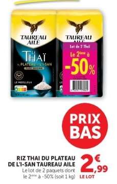 Riz Thai du Plateau de l'I-San Taureau Aile