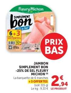 Jambon Simplement Bon -25% de Sel Fleury Michon