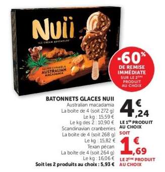 Bâtonnets glacés Nuii