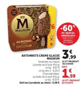 BATONNETS CREME GLACEE MAGNUM