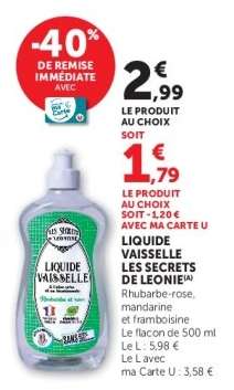 LIQUIDE VAISSELLE LES SECRETS DE LEONIE