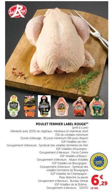 Poulet FERMIER  Label Rouge