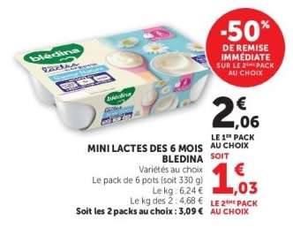 Mini Lactes des 6 Mois Bledina
