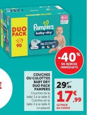Pampers Baby Dry Duo Pack