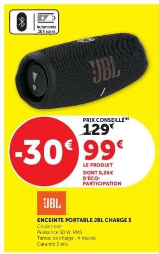 ENCEINTE PORTABLE JBL CHARGE 5