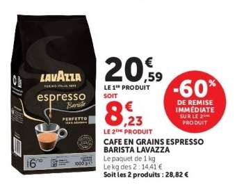 Café En Grains Espresso Barista Lavazza