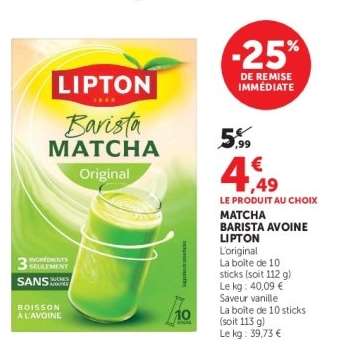MATCHA BARISTA AVOINE LIPTON