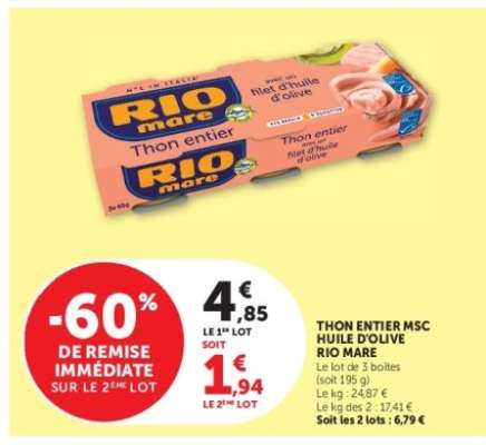 THON ENTIER MSC HUILE D'OLIVE RIO MARE